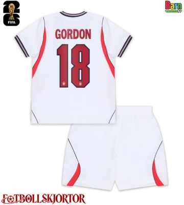 England Anthony Gordon #18 Hemmakläder Barn VM 2026 Kortärmad (+ Korta byxor)